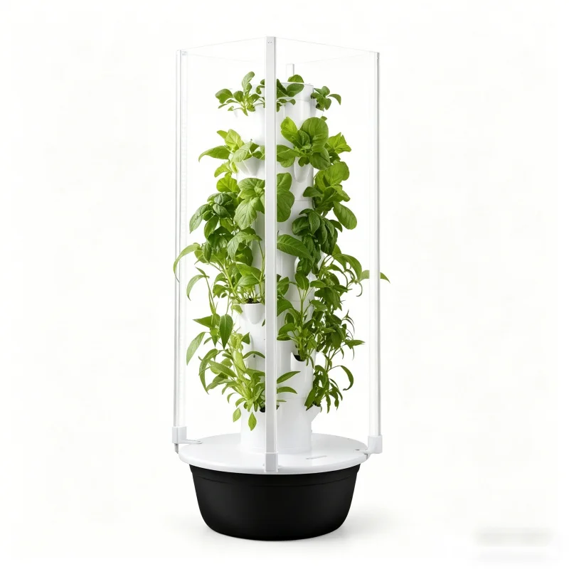 Smart Garden Tower - 5-stöckiger Spacetree Hydroponik-Turm für den Innenbereich,