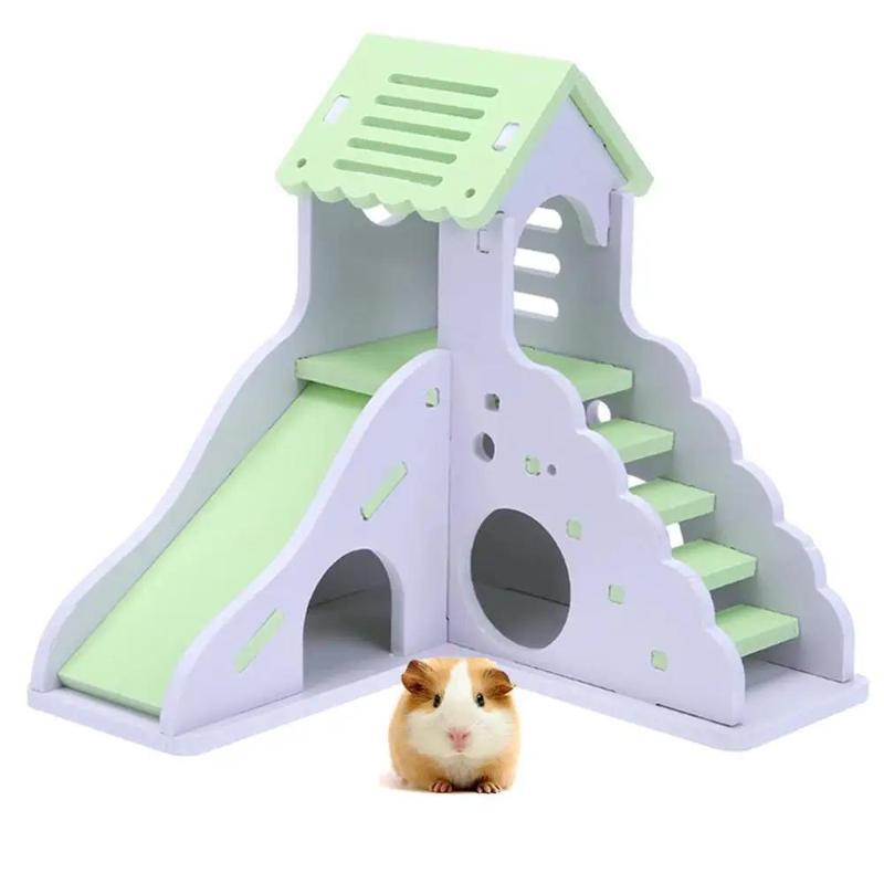 Insect Hotel Wood - DIY-Holzhaus für Hamster, bunte Mini-Schlossvilla mit