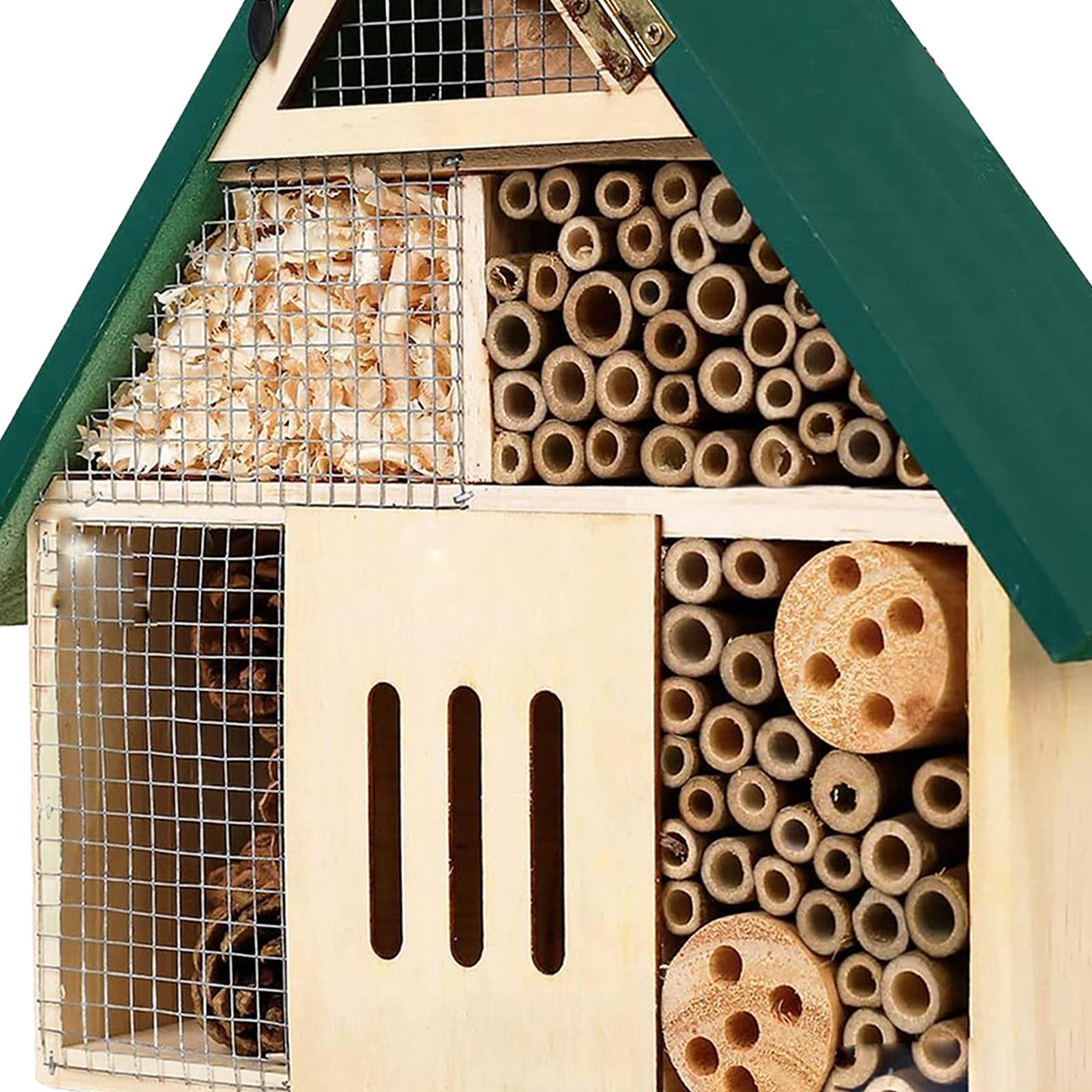 Insect Hotel Wood - Bienenhotel Nützliches Bienen-Holzhotel für Schmetterlinge am